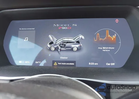 2015 Tesla Model S 85D/P85D z USA, uszkodzony, nr VIN 5YJSA1V45FF098458